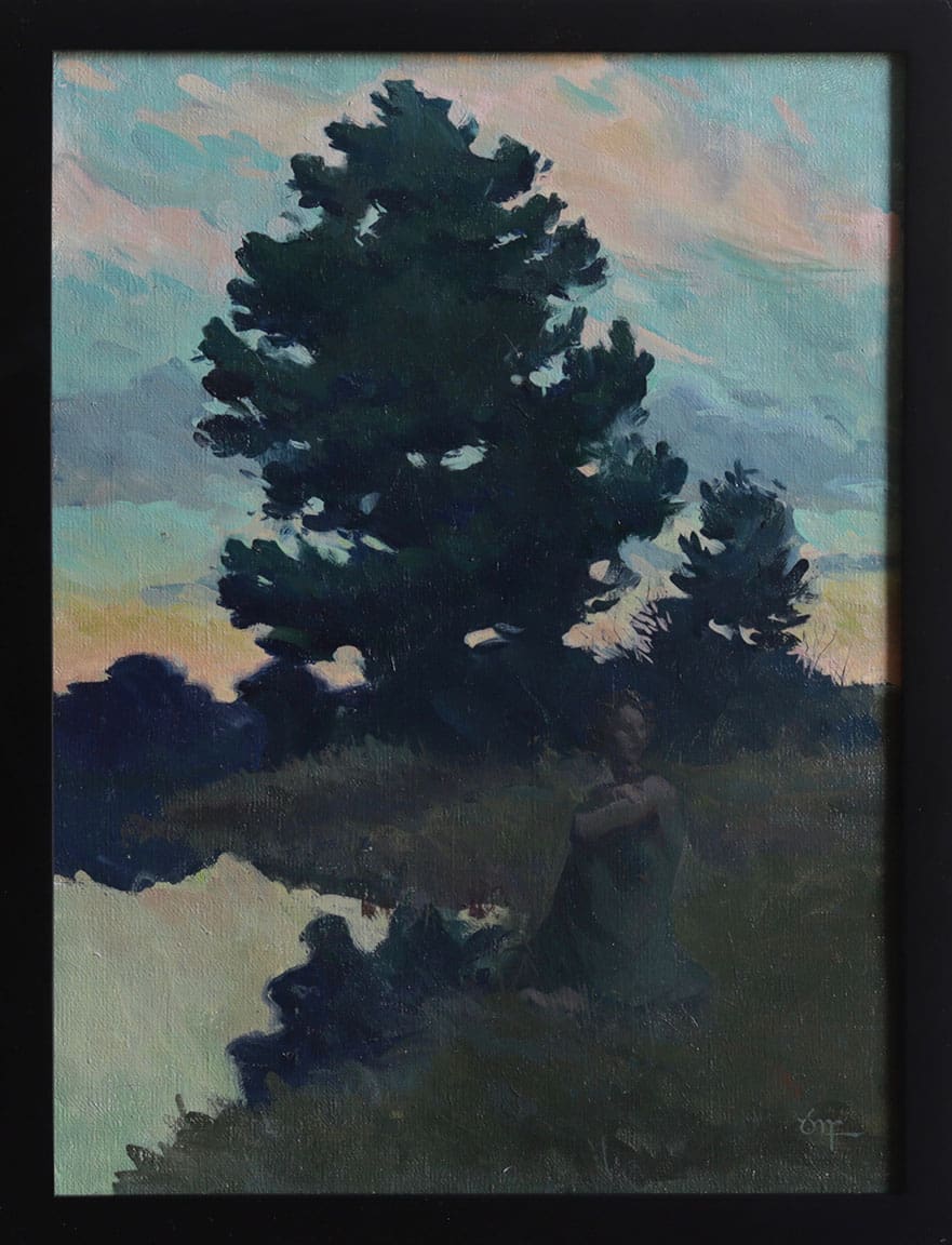 "Early Sunset: Late November" Daniel Faiella | oil on linen | 12x16 inches | 2020 | $525